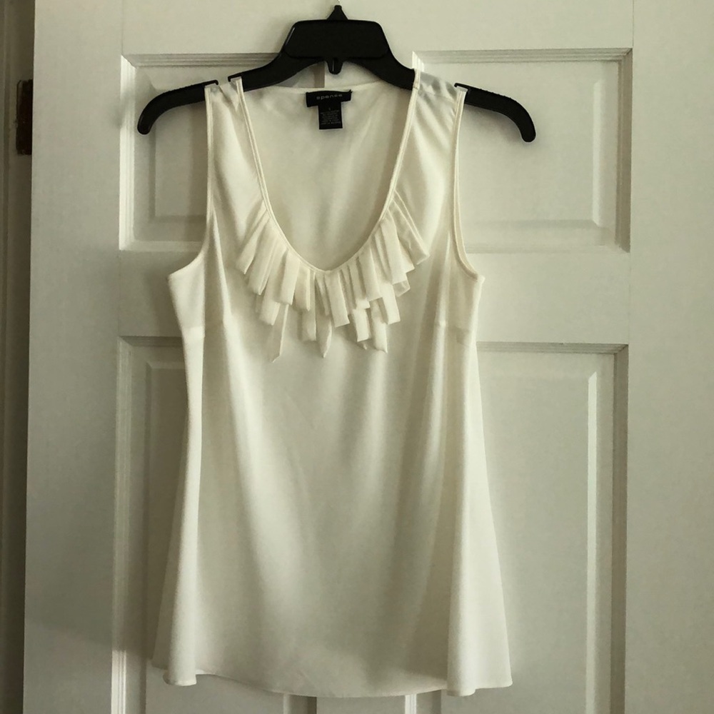 Spense small cream sleeveless top